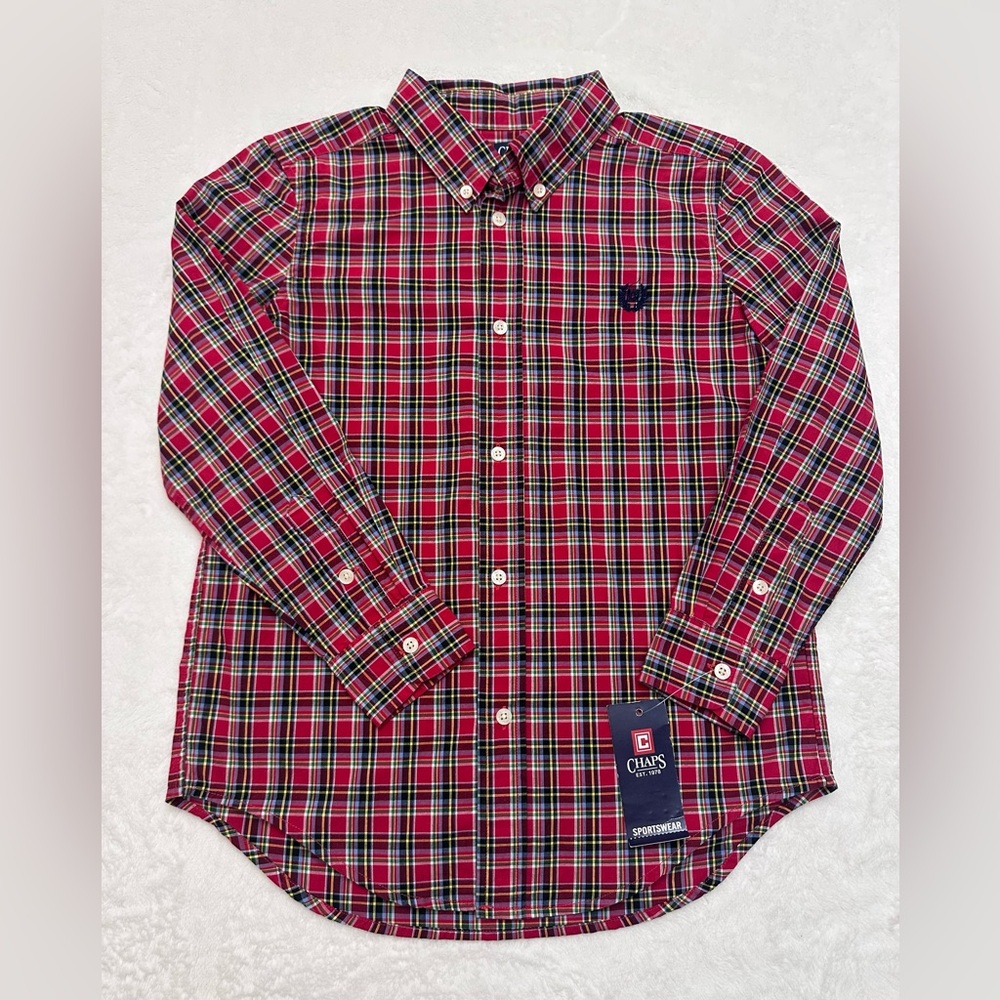 Chaps Multicolor Plaid Button Down Shirt